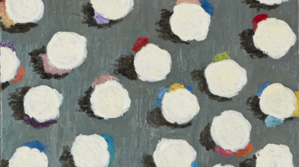 La Terrasse - Acrylique et huile sur toile - Format 65x54cm - Thème de la Répétition - Florence Fleming - Artiste peintre contemporaine