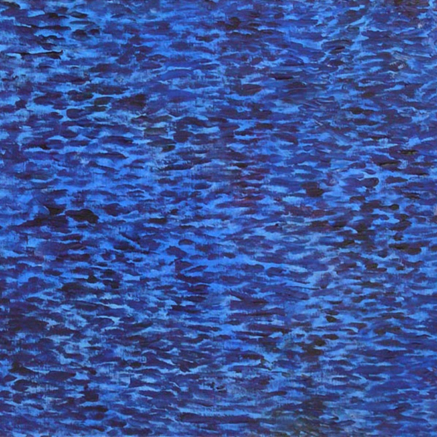 Aquatique horizontale - Acrylique sur toile - Format 38x46cm - Thème du Bleu - Florence Fleming - Artiste peintre contemporaine