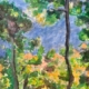 La Vallée - Acrylique sur papier - Format 33x24cm - Thème de la Nature - Florence Fleming - Artiste peintre contemporaine