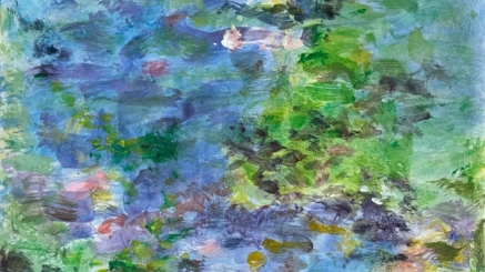 Le Ruisseau - Acrylique sur papier - Format 33x24cm - Thème de la Nature - Florence Fleming - Artiste peintre contemporaine