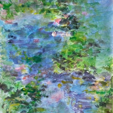 Le Ruisseau - Acrylique sur papier - Format 33x24cm - Thème de la Nature - Florence Fleming - Artiste peintre contemporaine